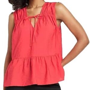 A New Day Coral Women's Smocked Tank Top Size XL